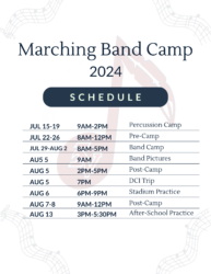 Camp Schedule